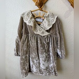 Zara Toddler Velvet Lace Dress